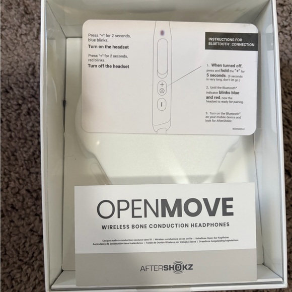 EUC Aftershokz OpenMove Bone conduction headphones model number AS660